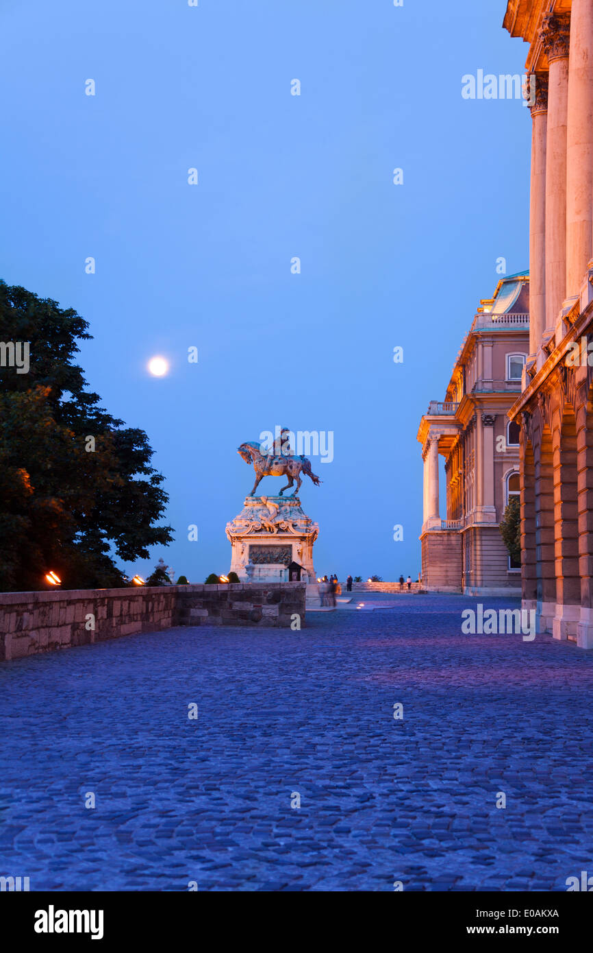 Monument of horseman near Buda Castle in Budapest Stock Photo