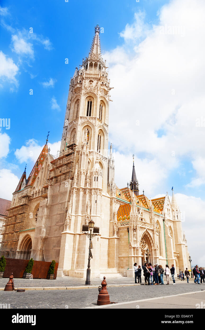 Matthias Church in Fisherman's Bastion, summer Stock Photo