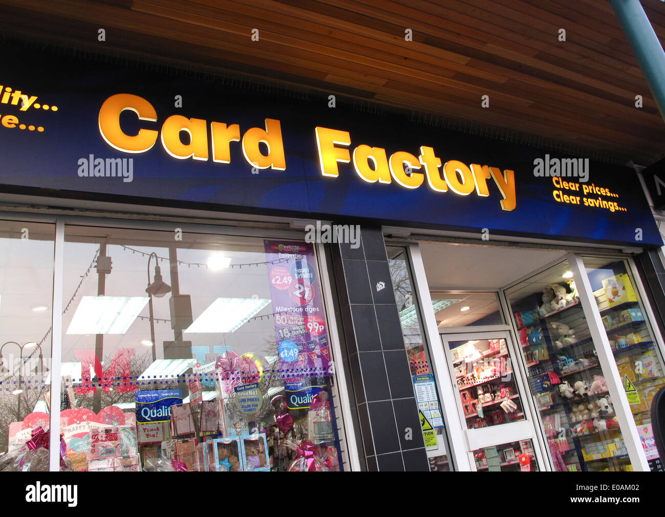 Card Factory discount greetings card shop Stock Photo Alamy