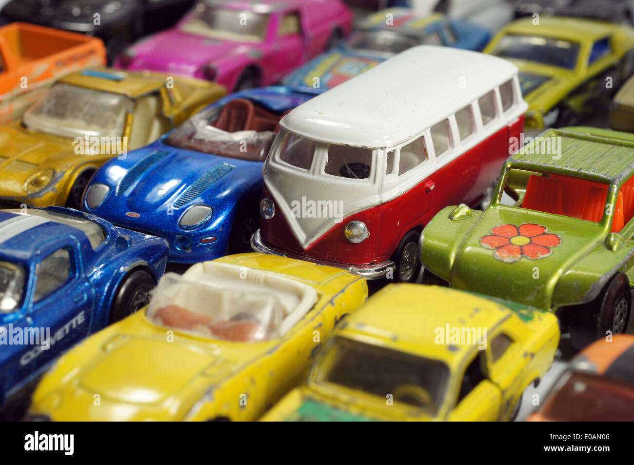 Vintage little toy cars Stock Photo Alamy