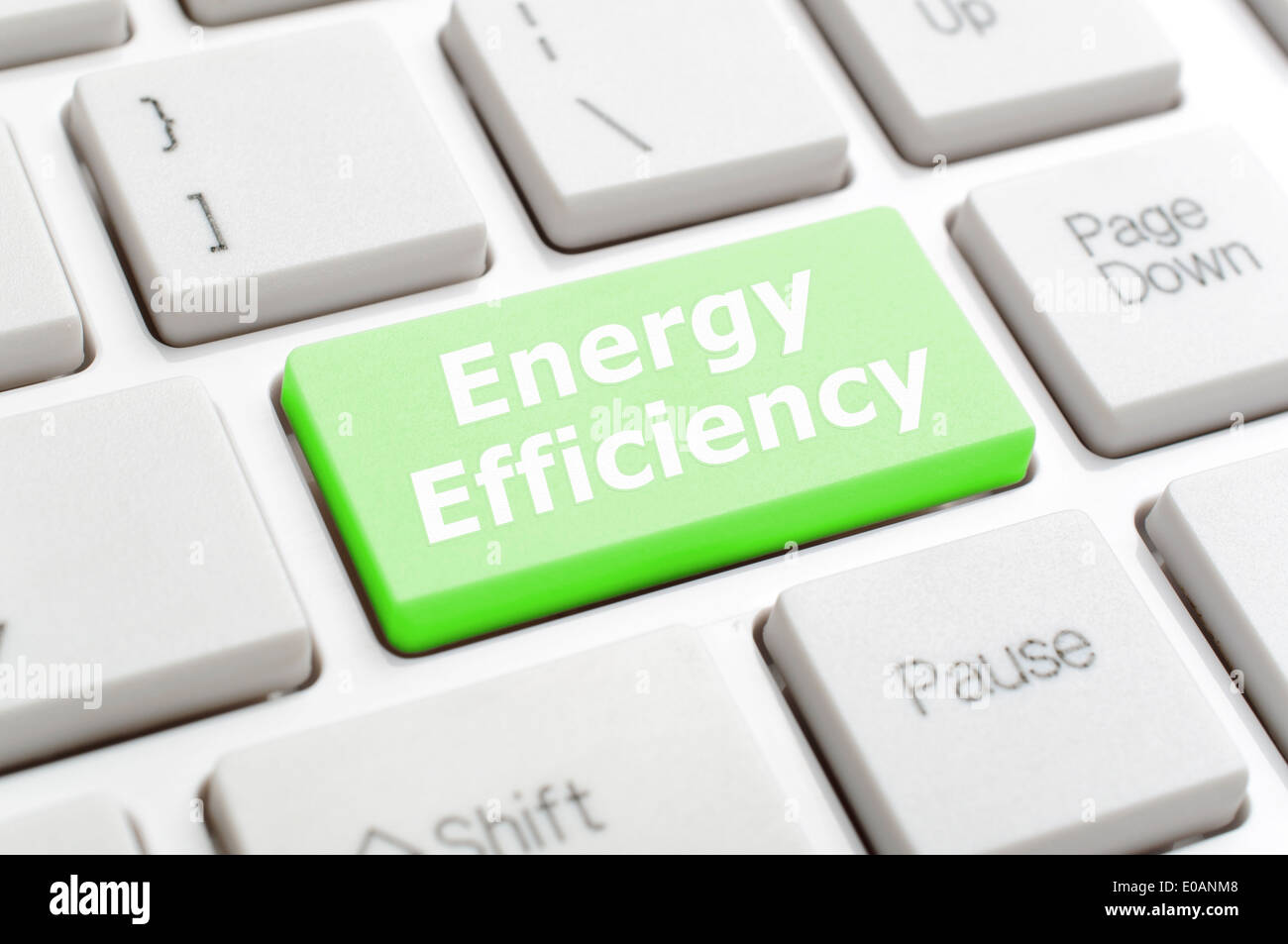 Energy efficiency on keyboard Stock Photo Alamy