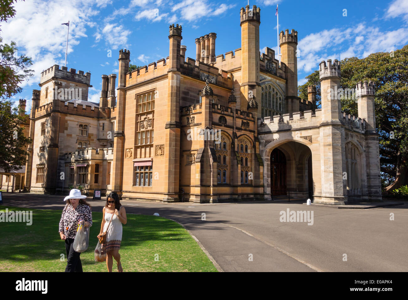 Sydney Australia,Royal Botanic Gardens,Government House,Gothic revival style,Victorian Architecture,AU140309121 Stock Photo