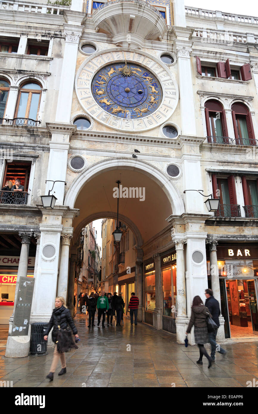 Venice, Italy. St Marks clock tower Stock Photo Alamy