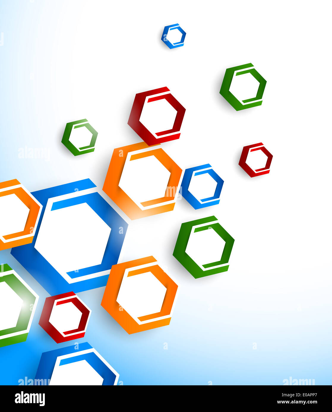 Background with colorful hexagons. Abstract illustration Stock Photo ...