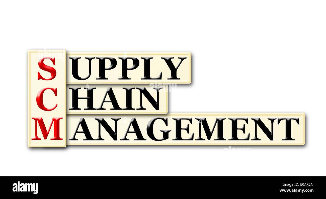 Conceptual SCM Supply Chain Management acronym on white Stock Photo Alamy
