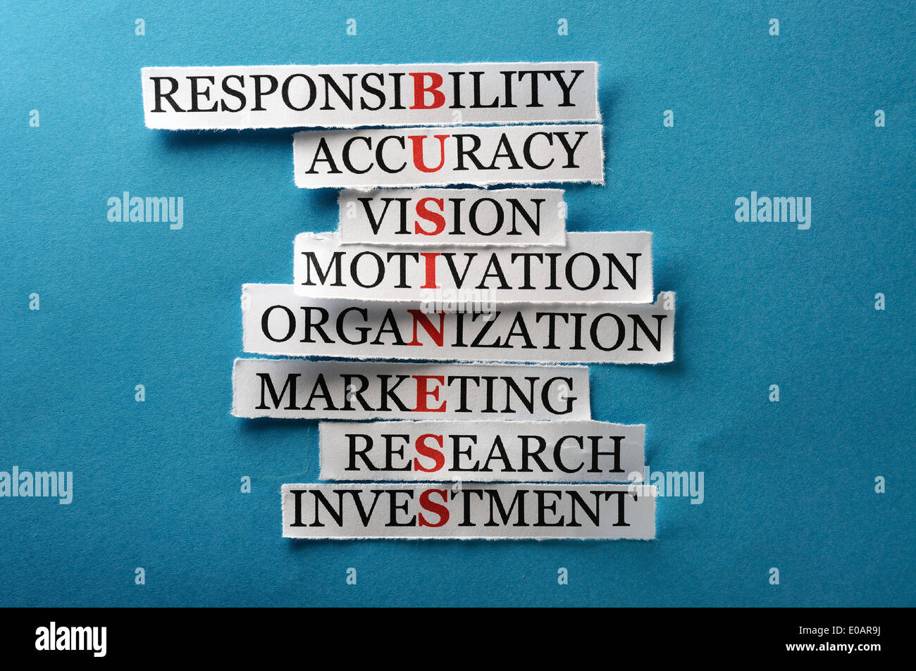 business acronym in business concept, words on cut paper hard light Stock  Photo - Alamy