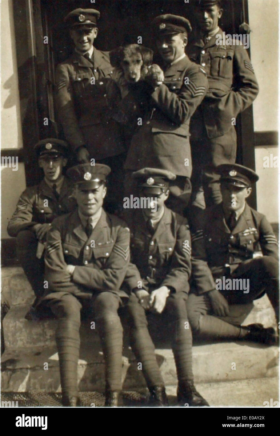 This photograph from 1922 shows K. Block in Netheravon, England. Edwin Newman, a noted aviation photographer, documented RAF activities, including training and deployments in the Middle East, highlighting the role of the Royal Air Force during early 20th century conflicts. Stock Photo