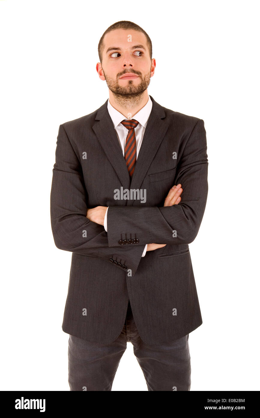 young business man portrait isolated on white Stock Photo - Alamy