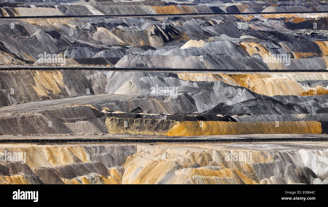 Germany, North Rhine-Westphalia, Inden surface mine, Overburden Stock Photo