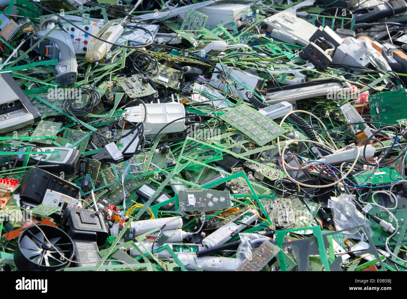Pile of printed circuit boards at recycling yard Stock Photo Alamy