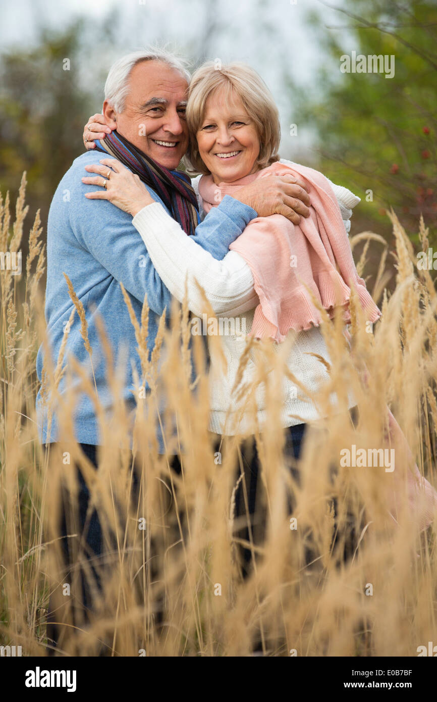 Portrait happy embracing couple hi-res stock photography and images - Alamy