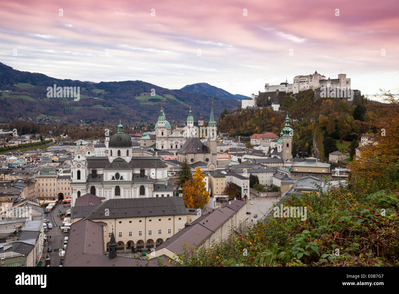 Austria, Salzburg, View over city Stock Photo