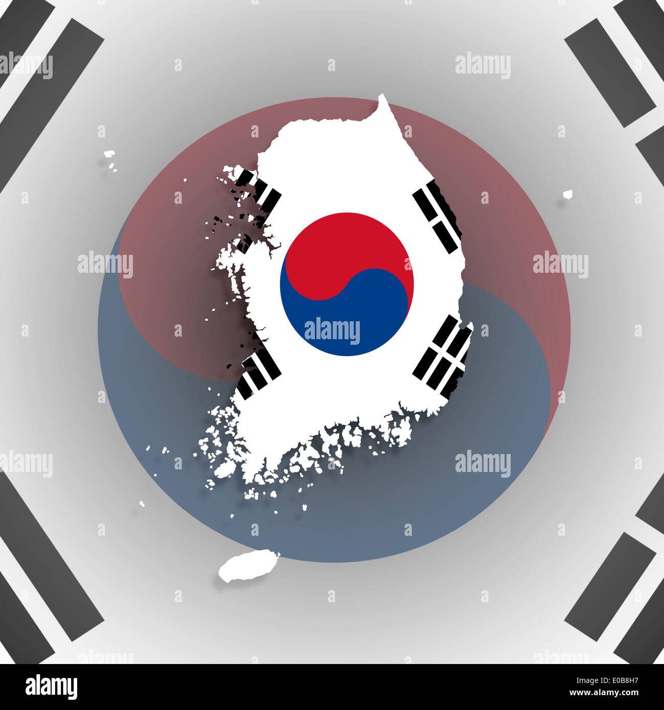 Map of south korea hi-res stock photography and images - Alamy