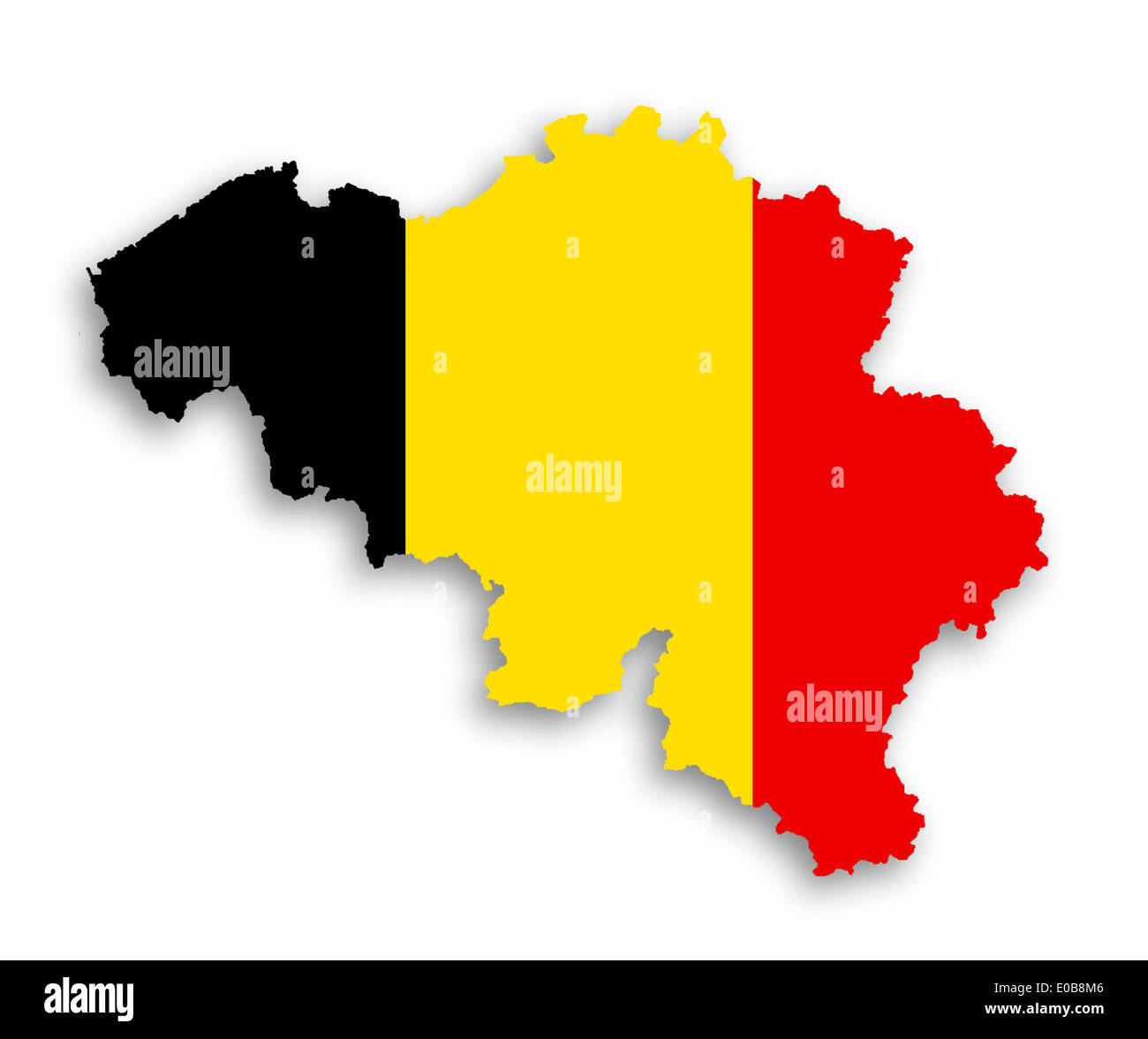 Flag and country border line of belgium isolated Stock Photo Alamy