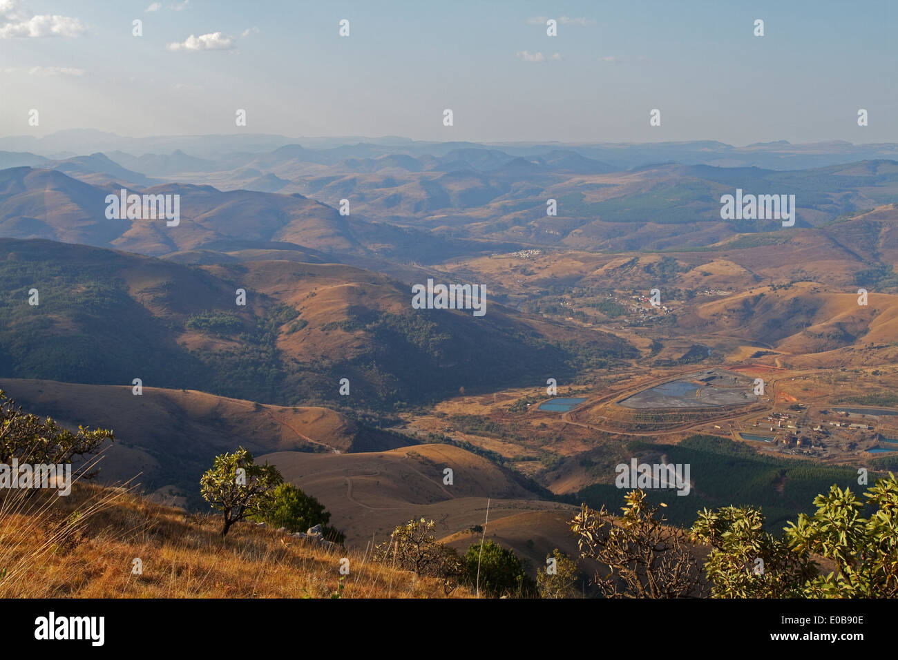Mountain scenery from Mount Sheba to Pilgrim's Rest in the northern Drakensberg Mpumalanga, Stock Photo