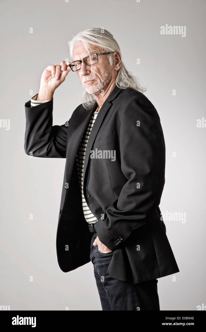 Mature man glasses stands on hi-res stock photography and images - Alamy