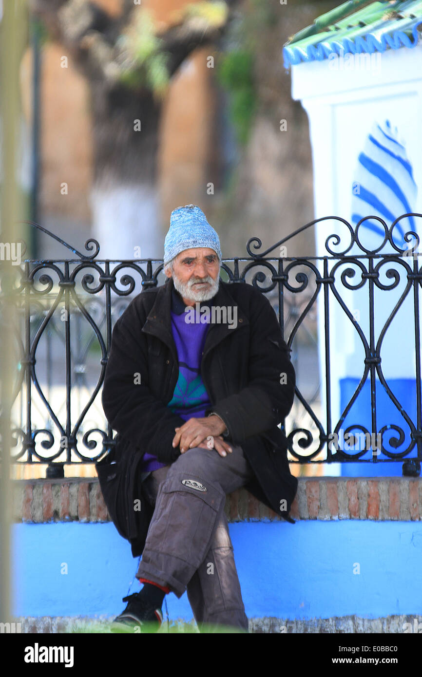 Local man in Chefchaouen Morocco Stock Photo