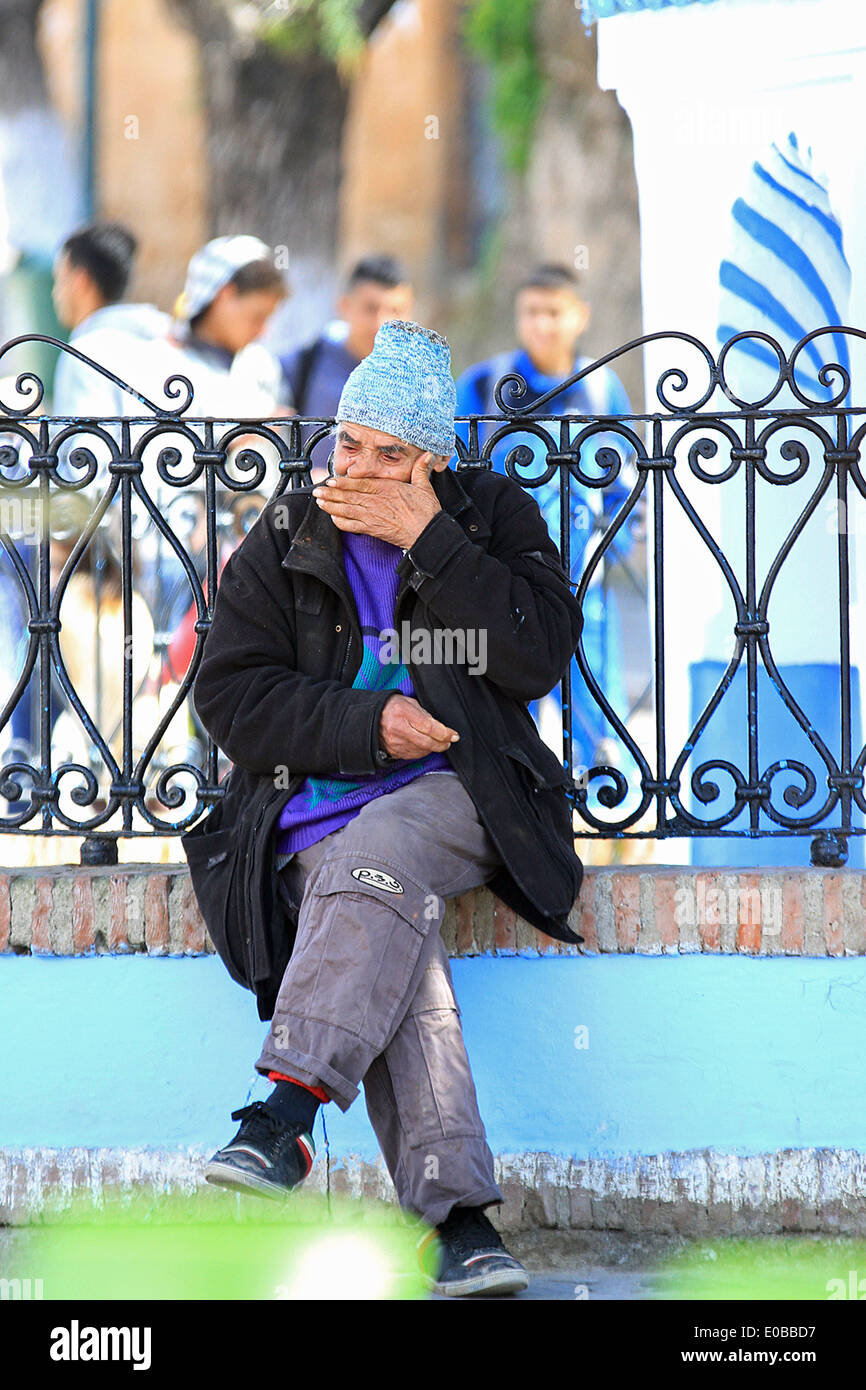 Local man in Chefchaouen Morocco Stock Photo