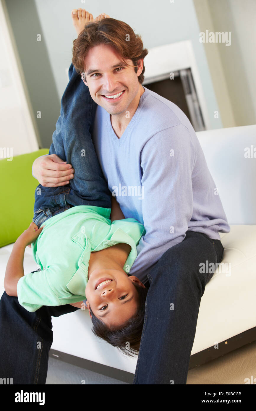 Happy father son fun hi-res stock photography and images - Alamy