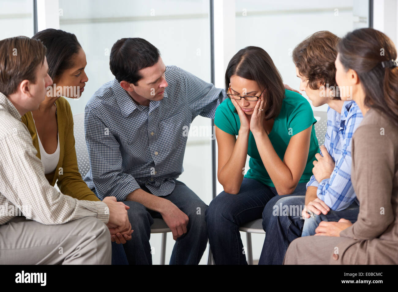 meeting-of-support-group-stock-photo-alamy