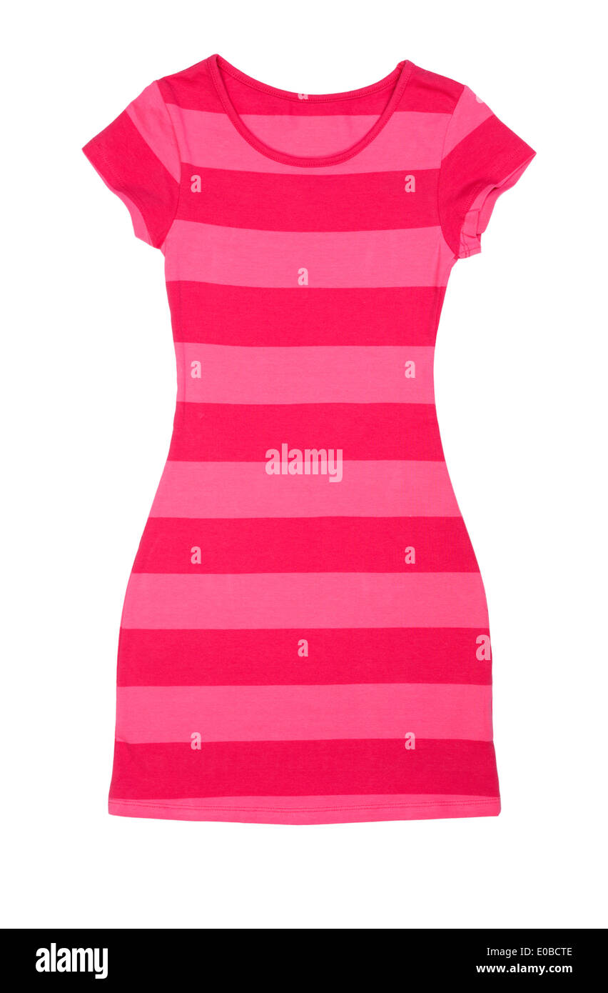 Pink and White Striped Soft Everyday Dress main image 0