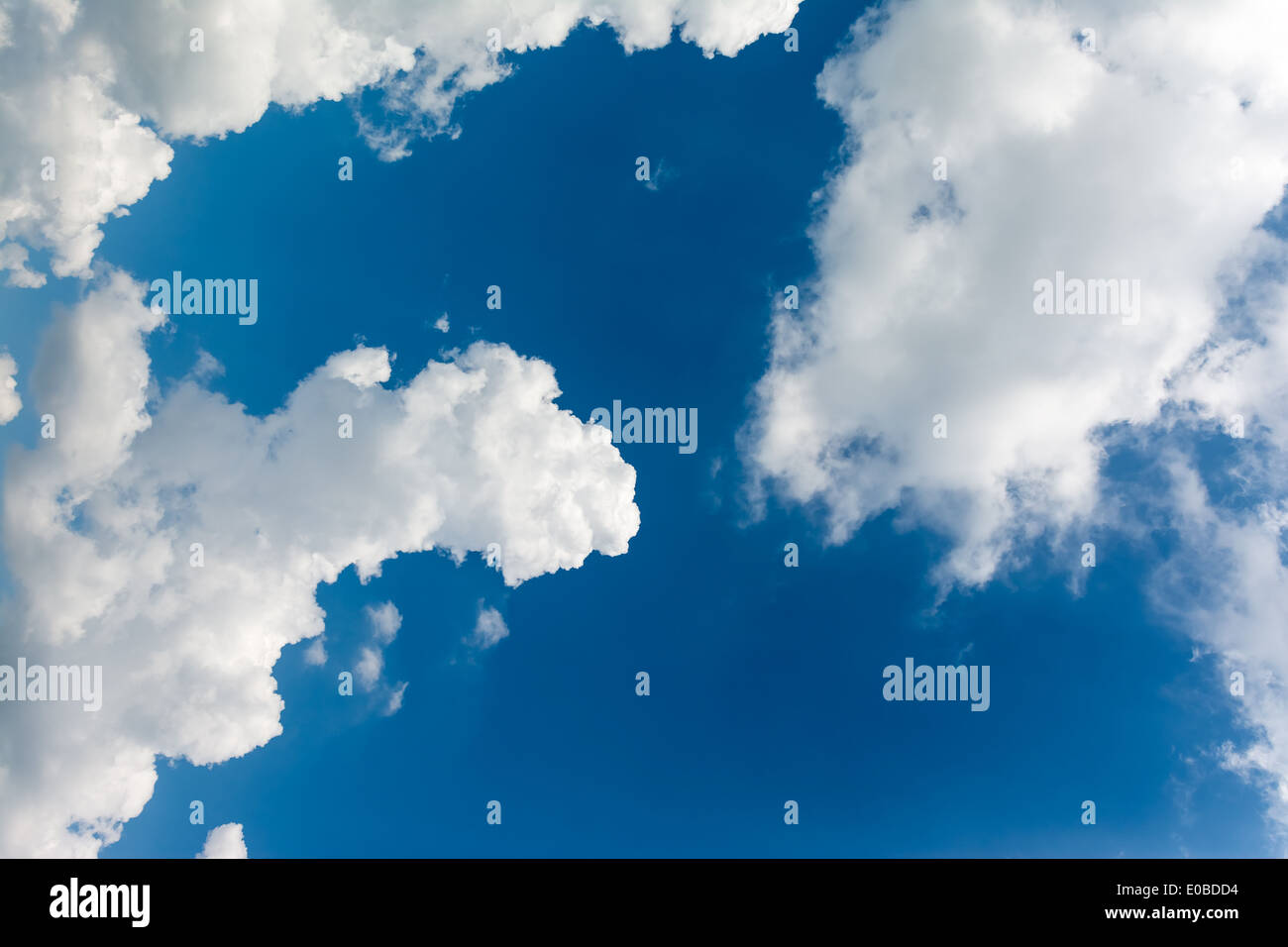 Beautiful bright blue sky cumulus white clouds hi-res stock photography ...