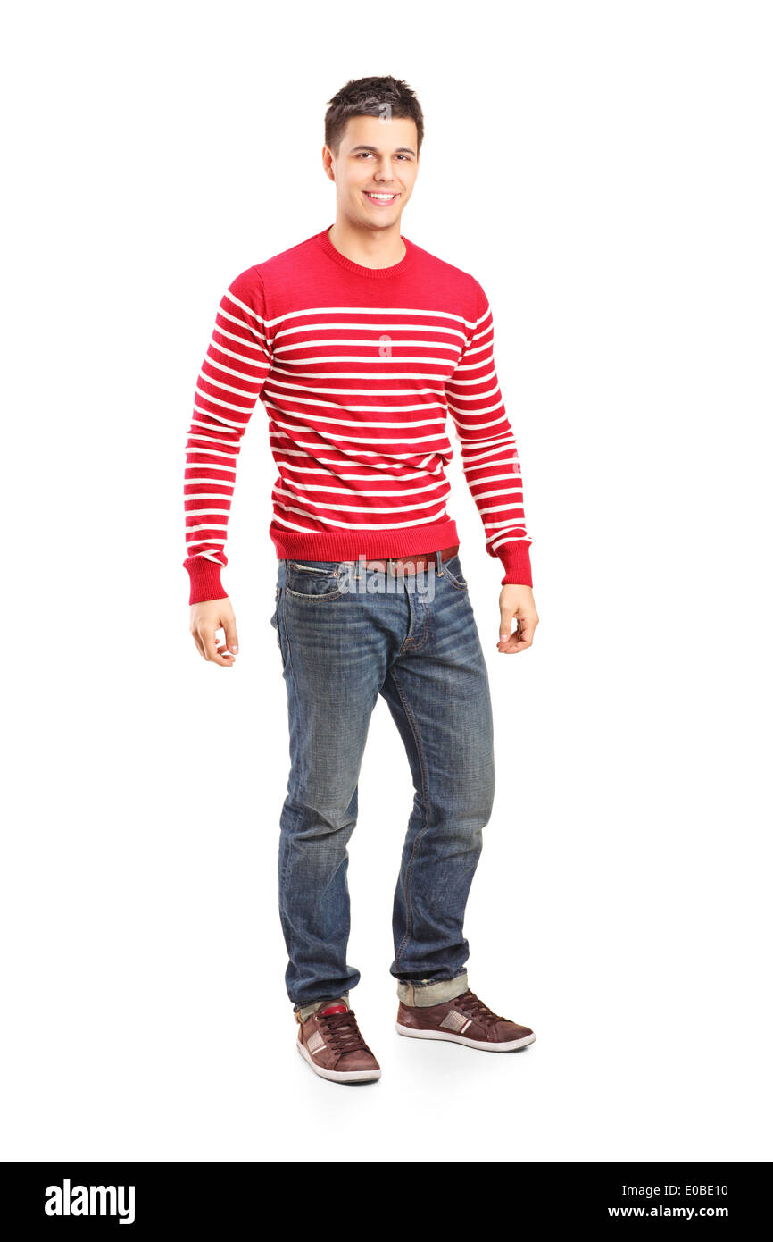 Full length portrait of a young casual man posing Stock Photo - Alamy
