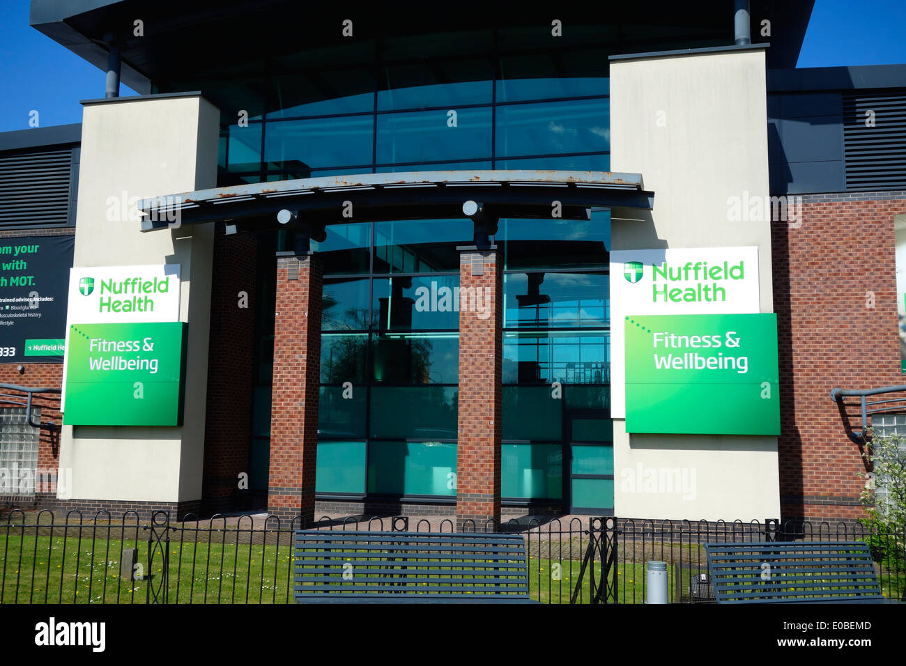 The Nuffield Health fitness centre in Leicester, UK. Formally Greens Gym. Stock Photo