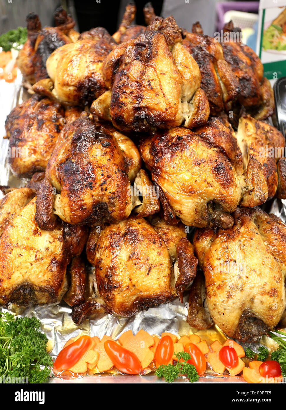 grilled chicken covered with crisp cooked on the stove Stock Photo Alamy