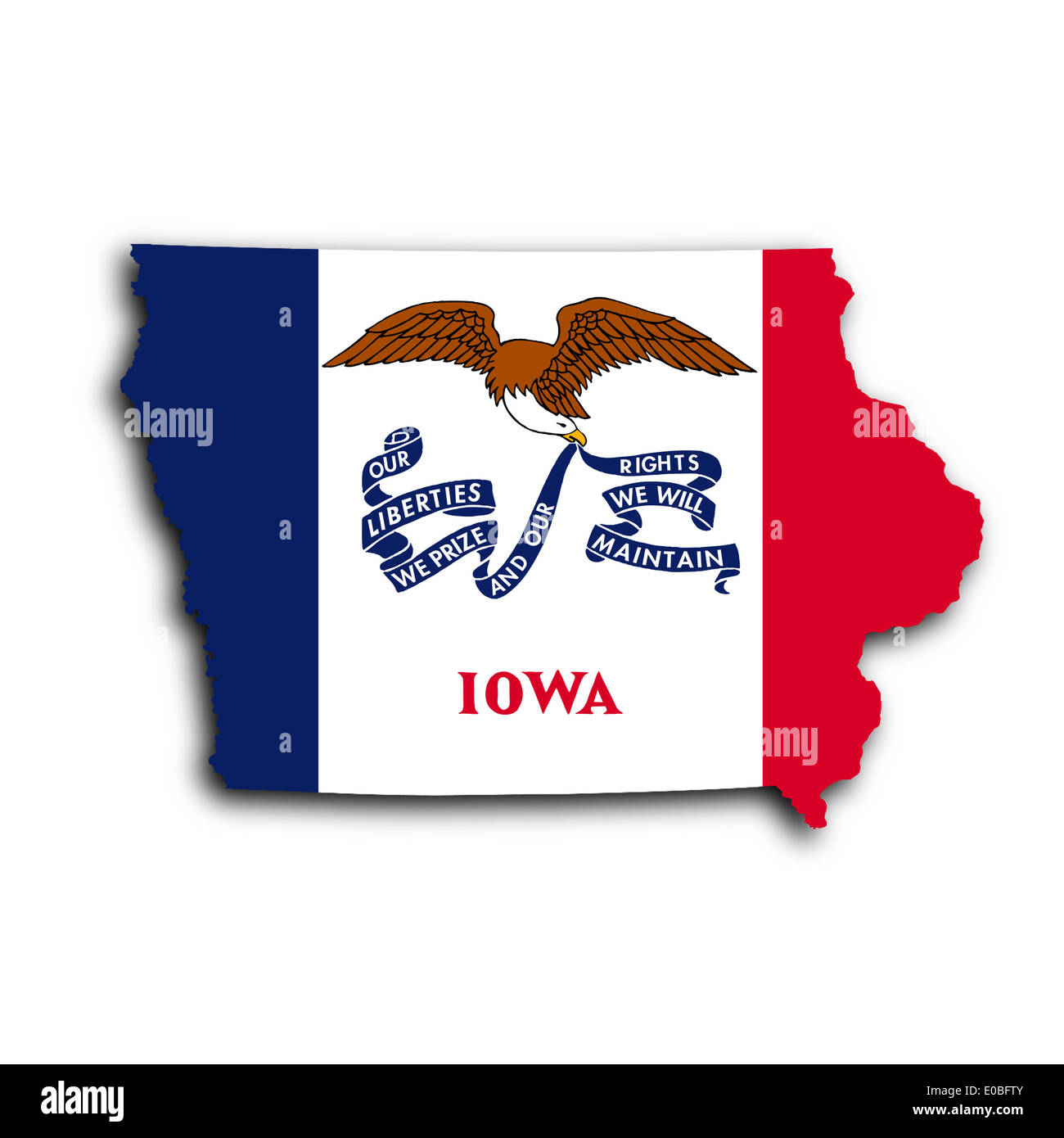 Iowa state map hires stock photography and images Alamy