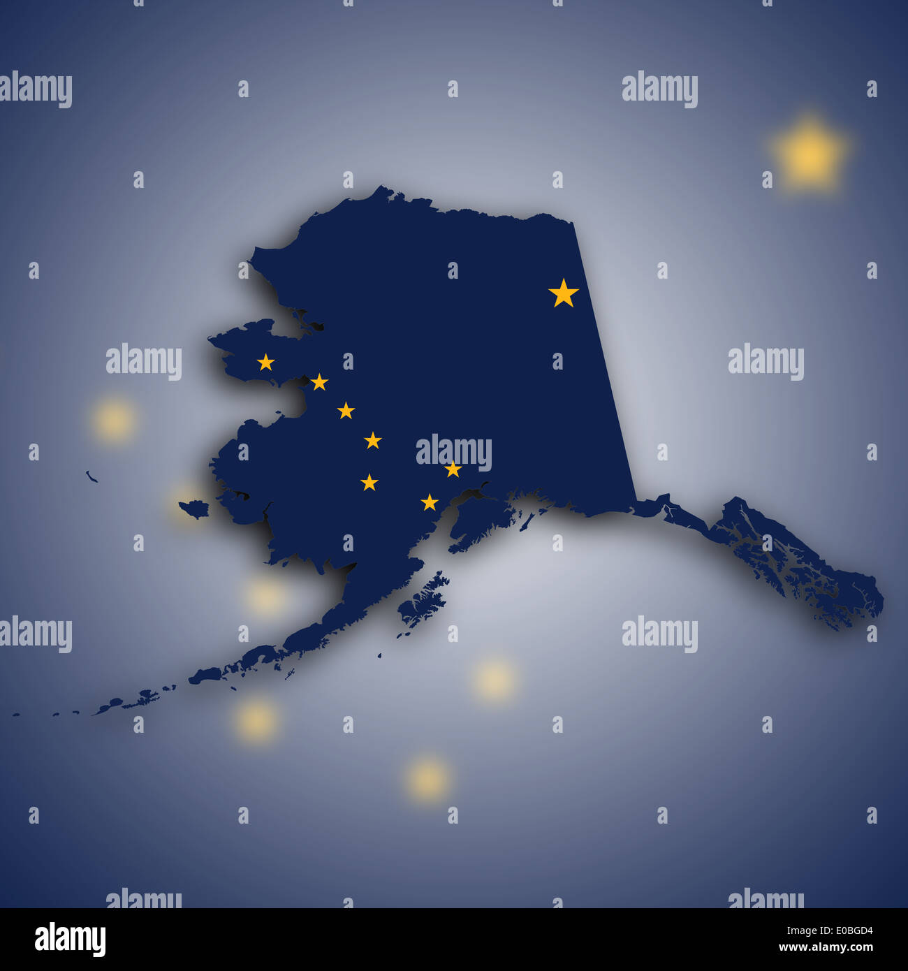 Alaska map outline country border hi-res stock photography and images ...