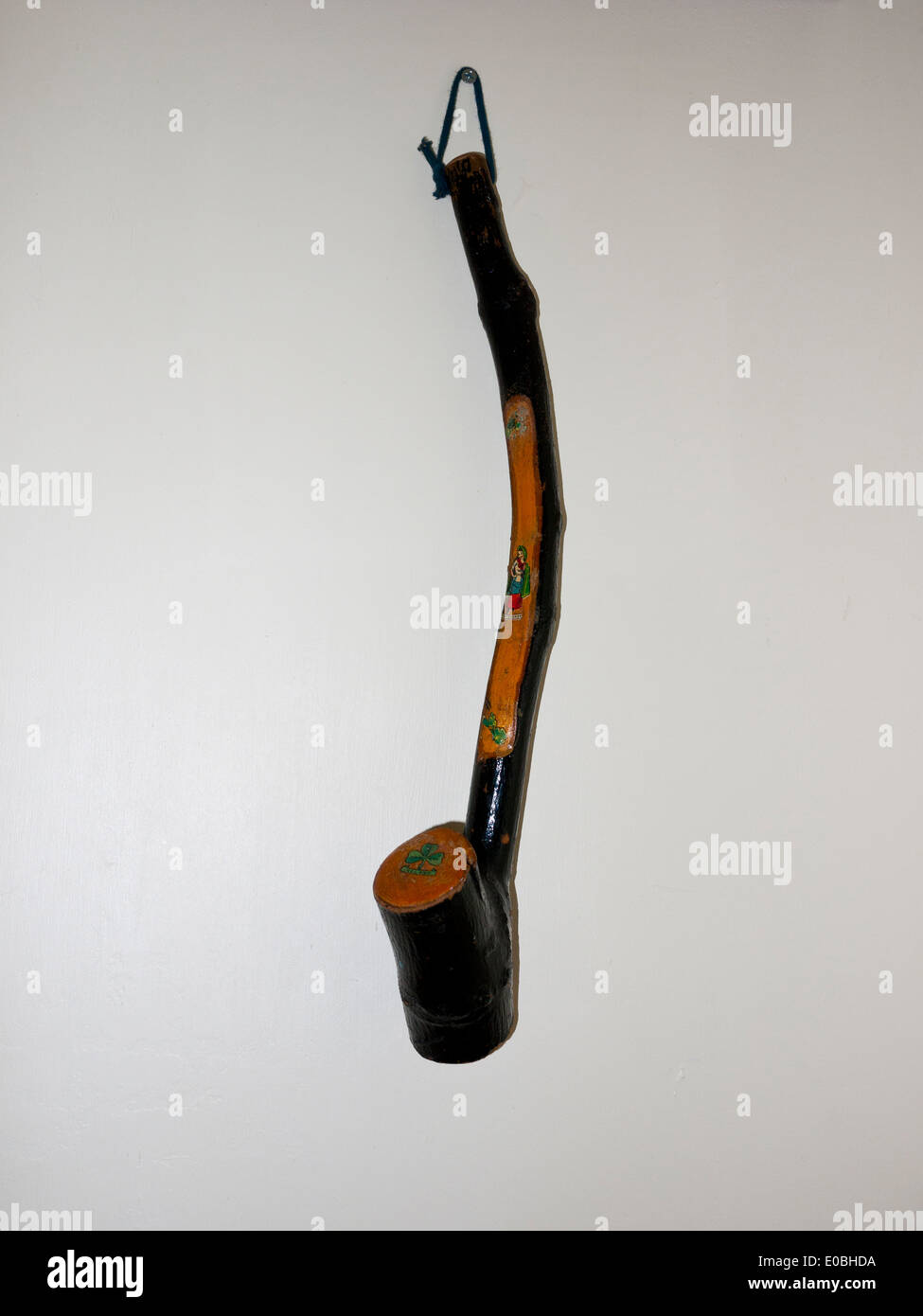 Shillelagh hanging on a wall. Stock Photo
