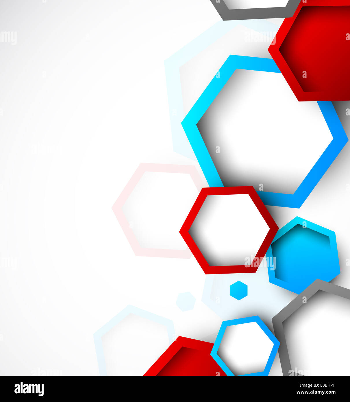 Abstract background with hexagons. Bright illustration Stock Photo - Alamy