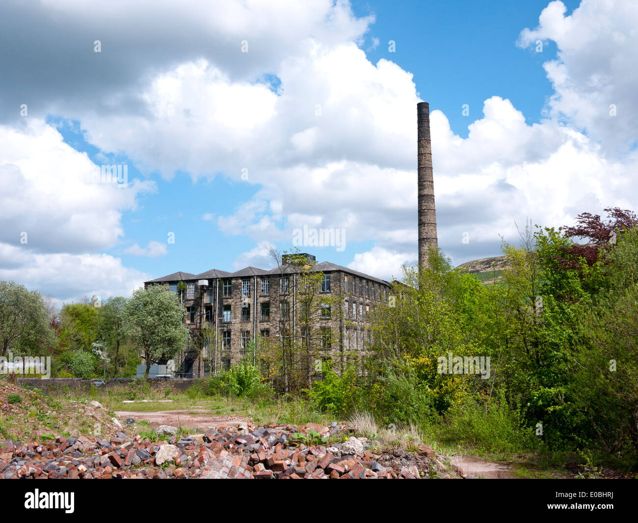 Old disused derelict mill, Bottom Mossley, Tameside, Greater Manchester