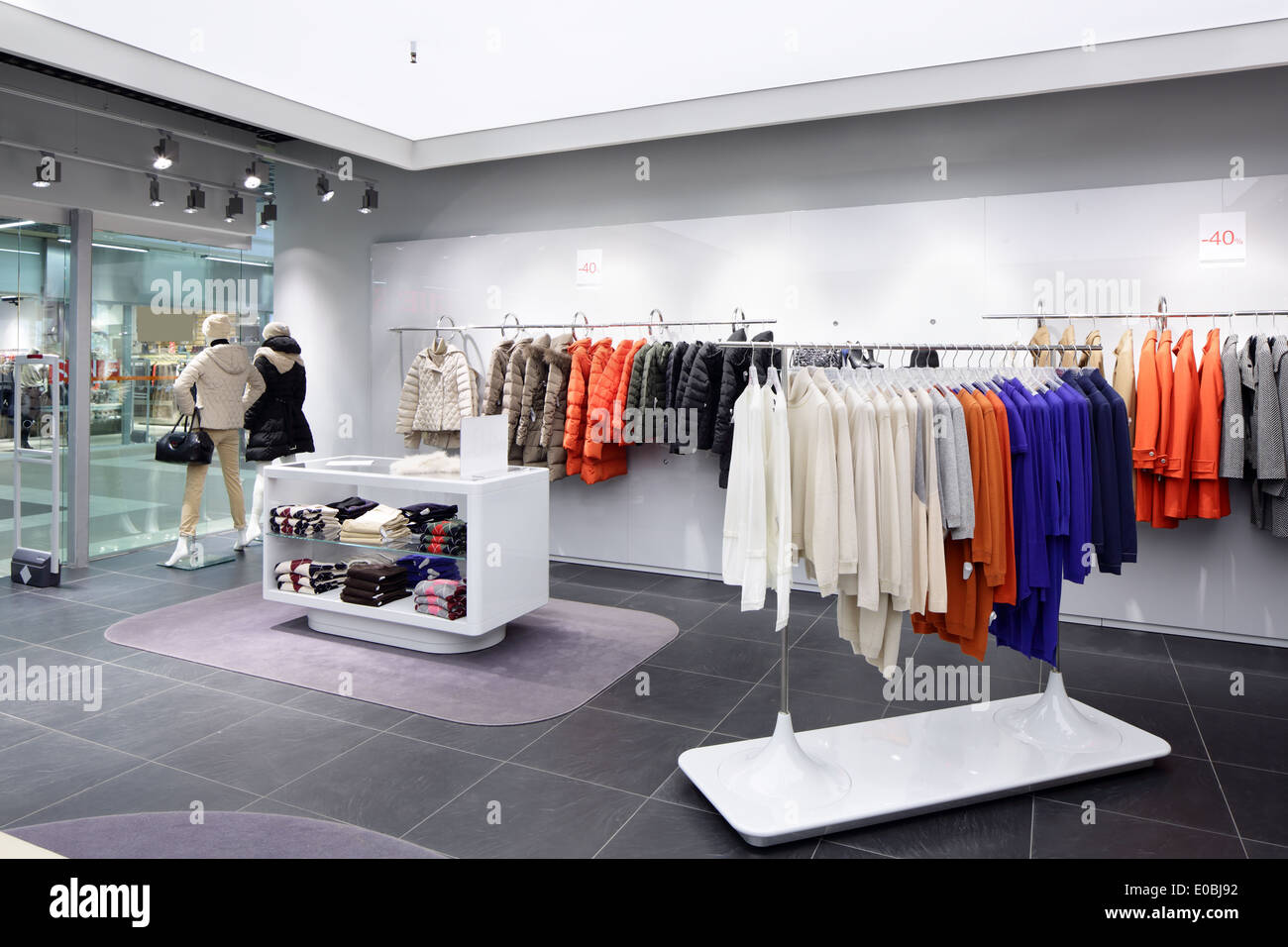 luxury and fashionable brand new interior of cloth store Stock Photo - Alamy
