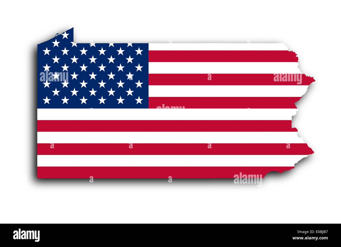 Map Of Nebraska Filled With The National Flag Stock Photo Alamy