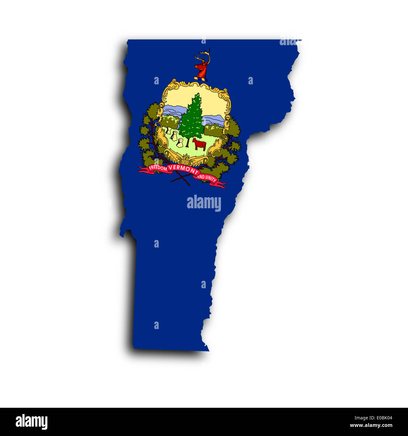 Vermont state map hires stock photography and images Alamy