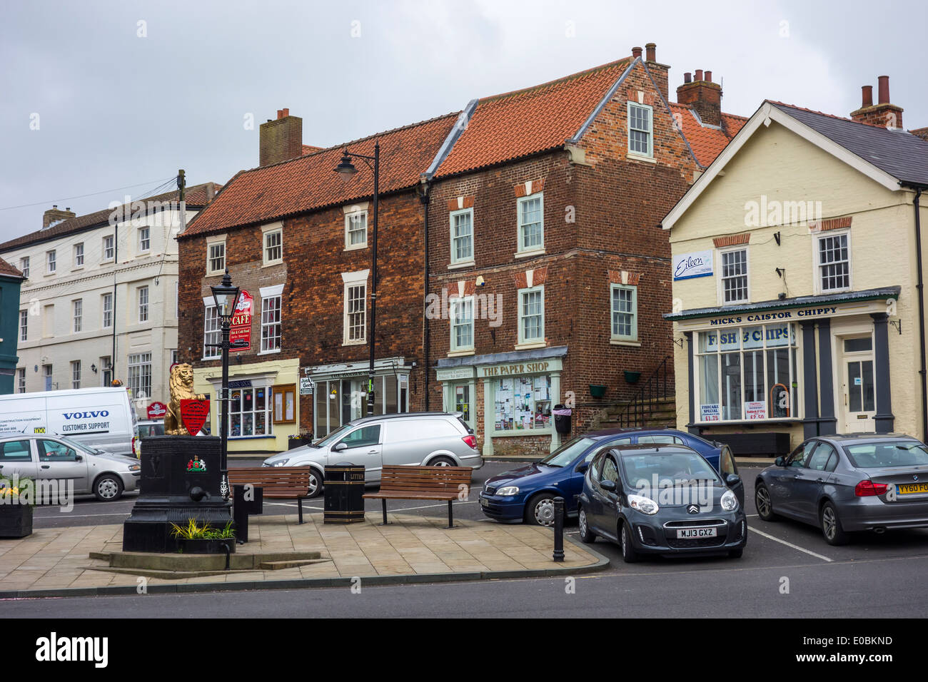 Caistor Market Square Village Water Pump Lincolnshire Stock Photo Alamy