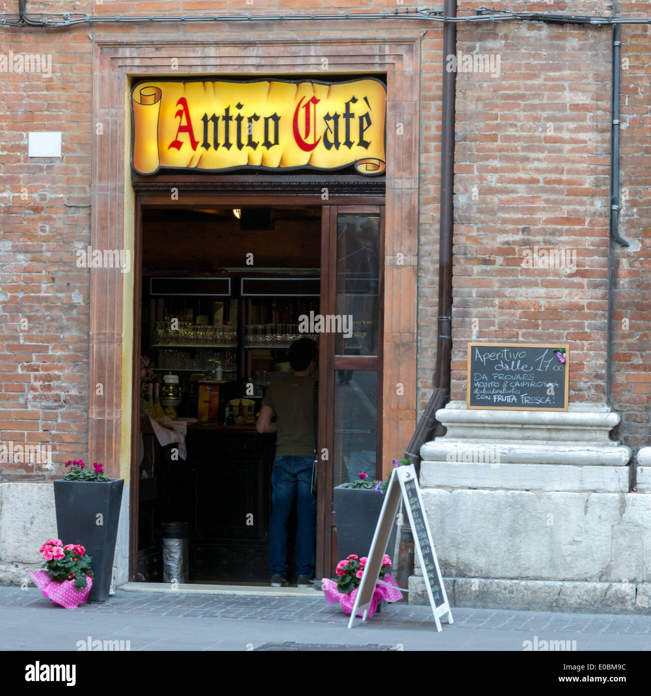 View of an historic coffee bar in Italy Stock Photo