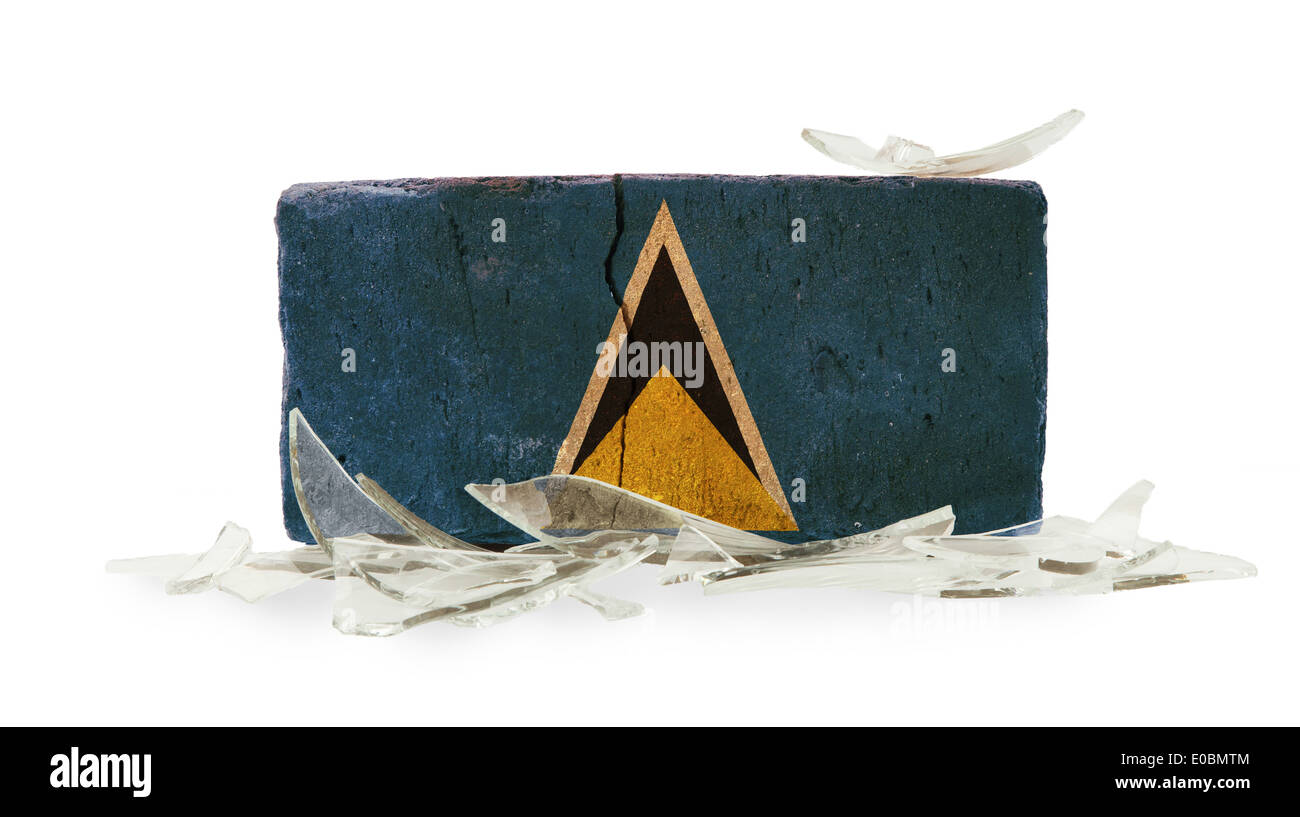 Saint lucia cracked flag Cut Out Stock Images & Pictures Alamy