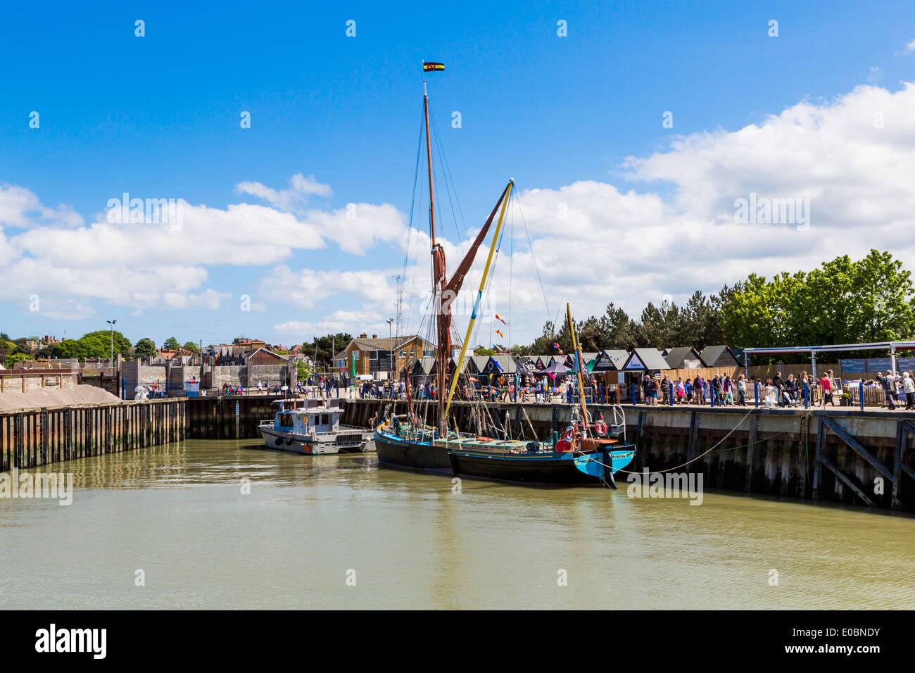 Whitstable harbour, Kent on a sunny day Stock Photo