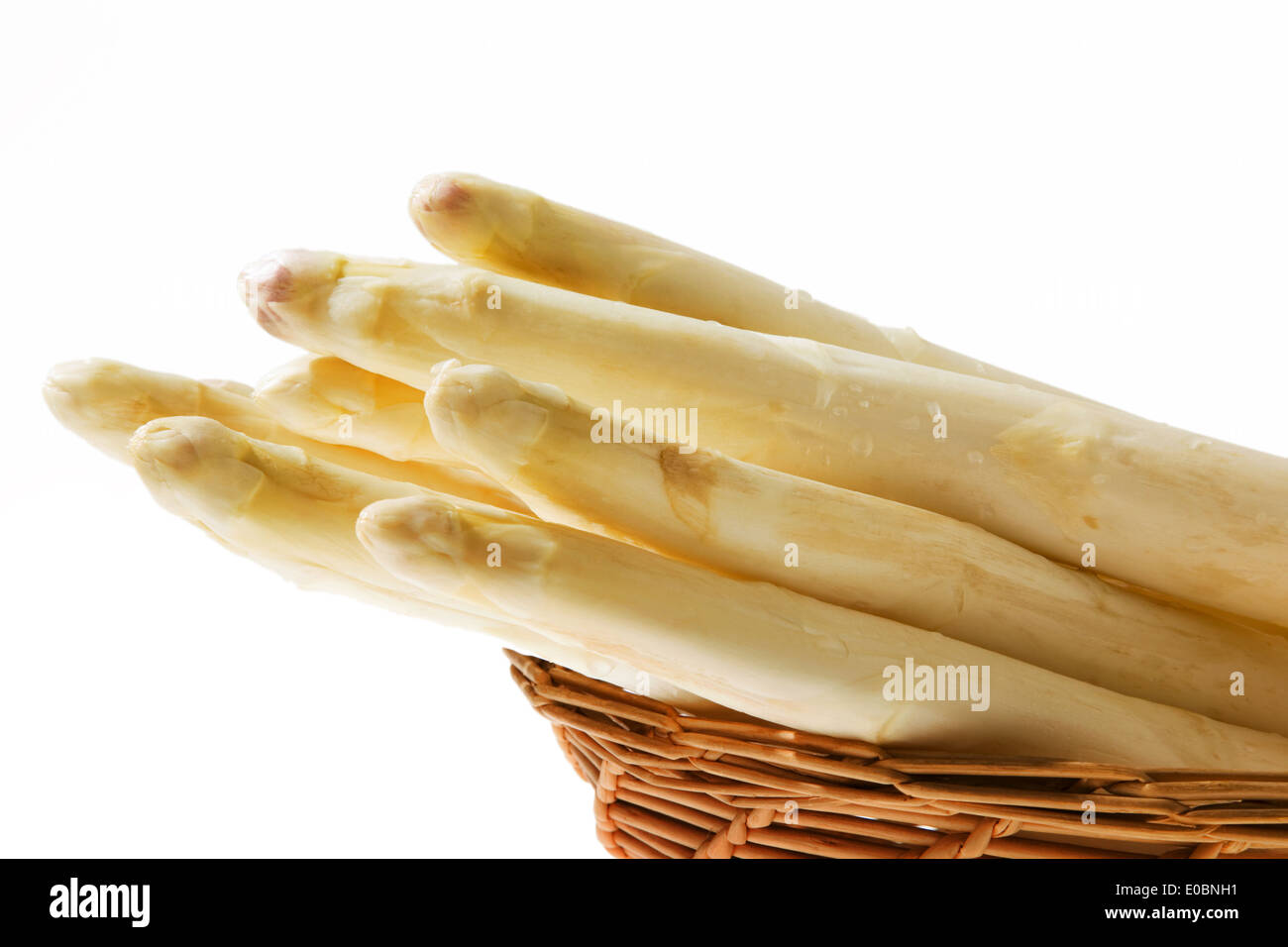 White asparagi poles in the asparagus time Stock Photo