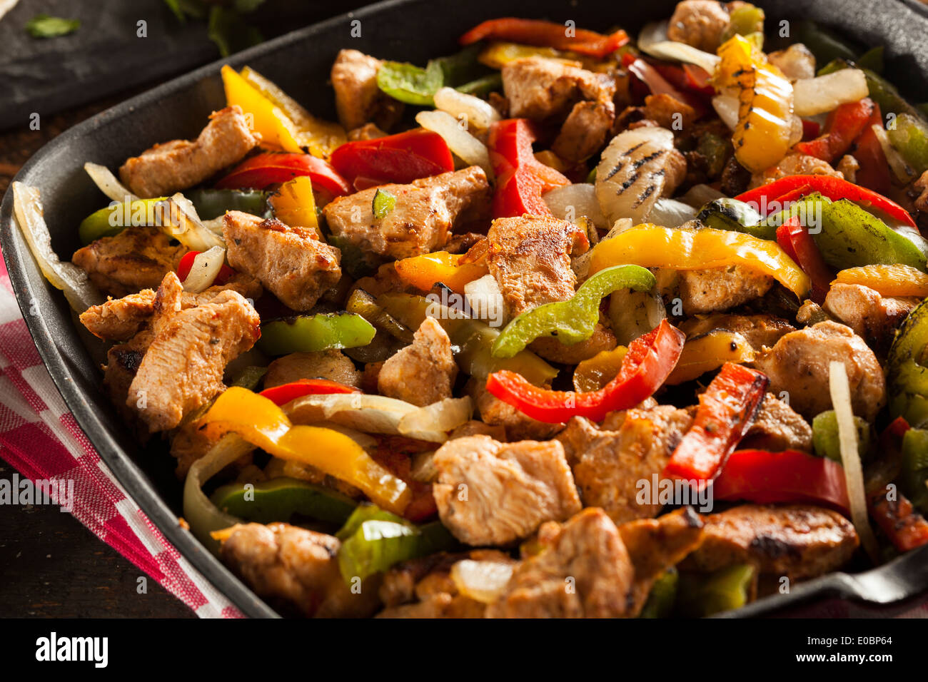 Homemade Chicken Fajitas with Vegetables and Tortillas Stock Photo Alamy