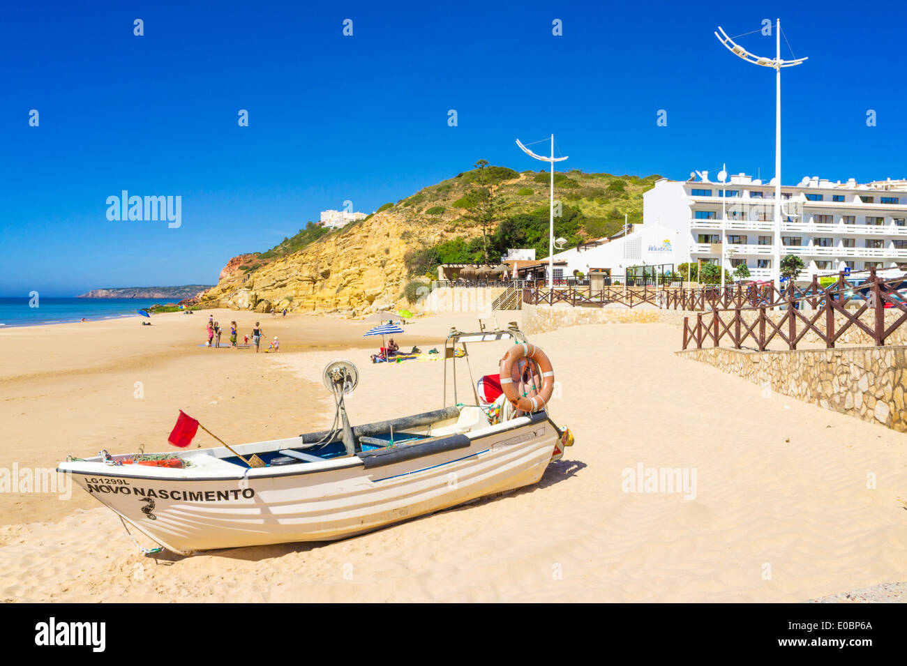 Salema fishing village and resort with Praia de Salema beach west Algarve Portugal EU Europe