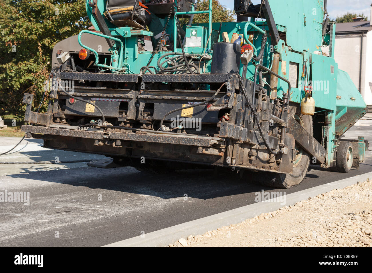 Asphalt paving machine Stock Photo Alamy