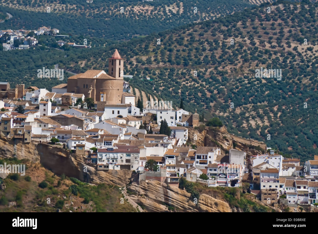 The small village Iznajar in Andalusia, Spain, Das kleine Dorf Iznajar in Andalusien, Spanien Stock Photo