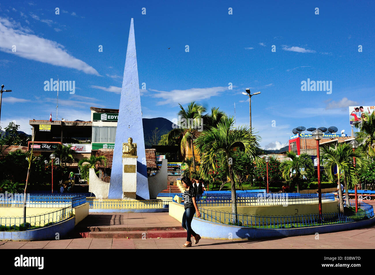 General San Martin Monument Plaza De Armas In Tarapoto Department Of