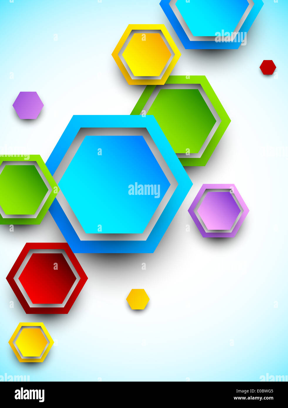 Abstract background with colorful hexagons. Bright illustration Stock ...