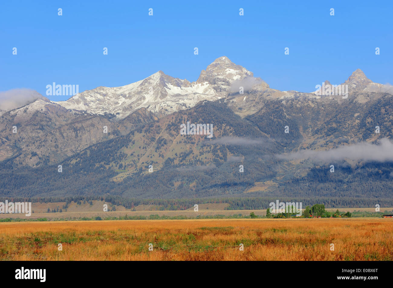 Teton Mountain Range, Grand Teton National Park, Wyoming, USA Stock Photo