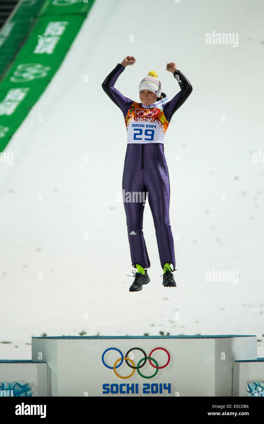 Carina Vogt (GER) Olympic Champion in Women's Ski Jumping at t he
